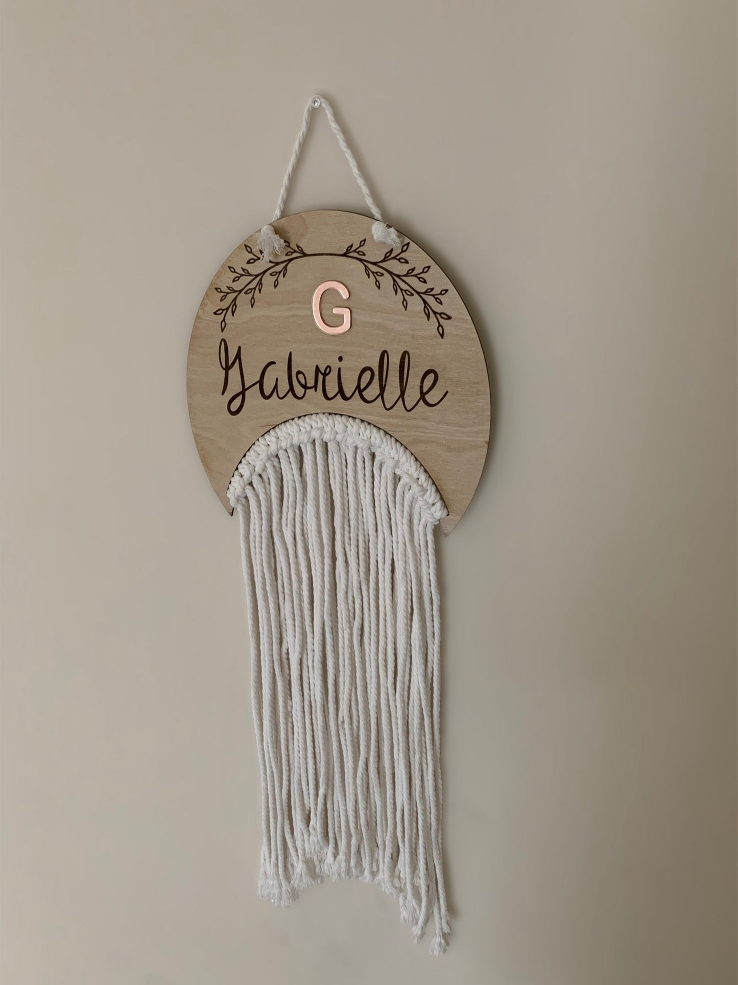 Arched Bohemian Wall sign/ Bow Holder