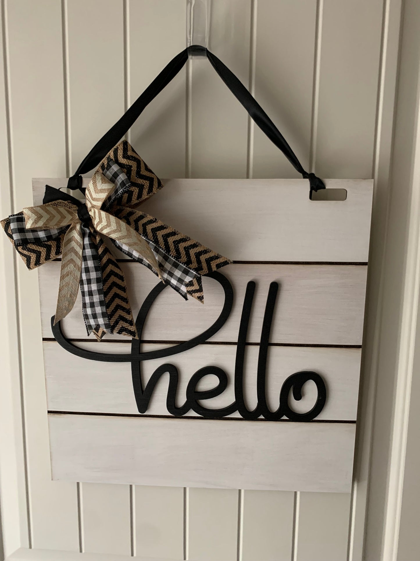 Hello shiplap sign