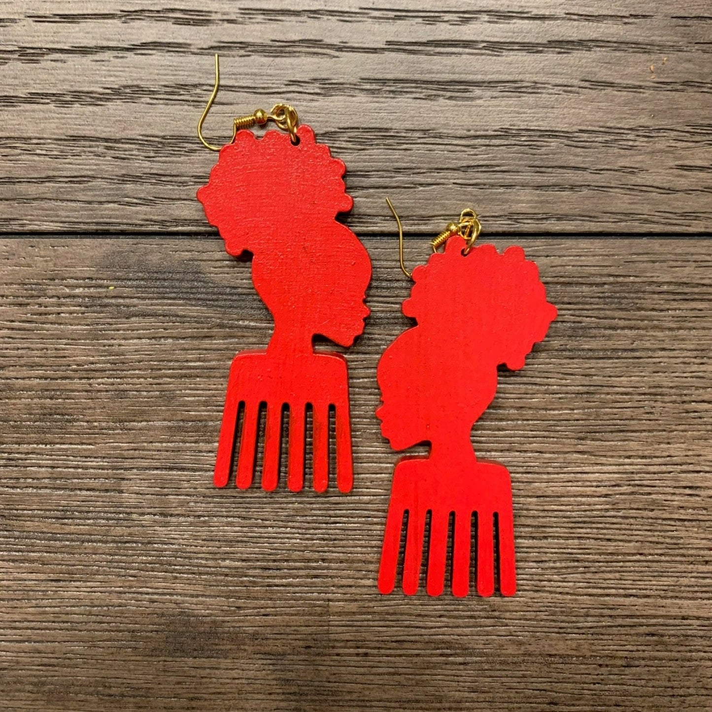 Afro Girl Comb Earrings