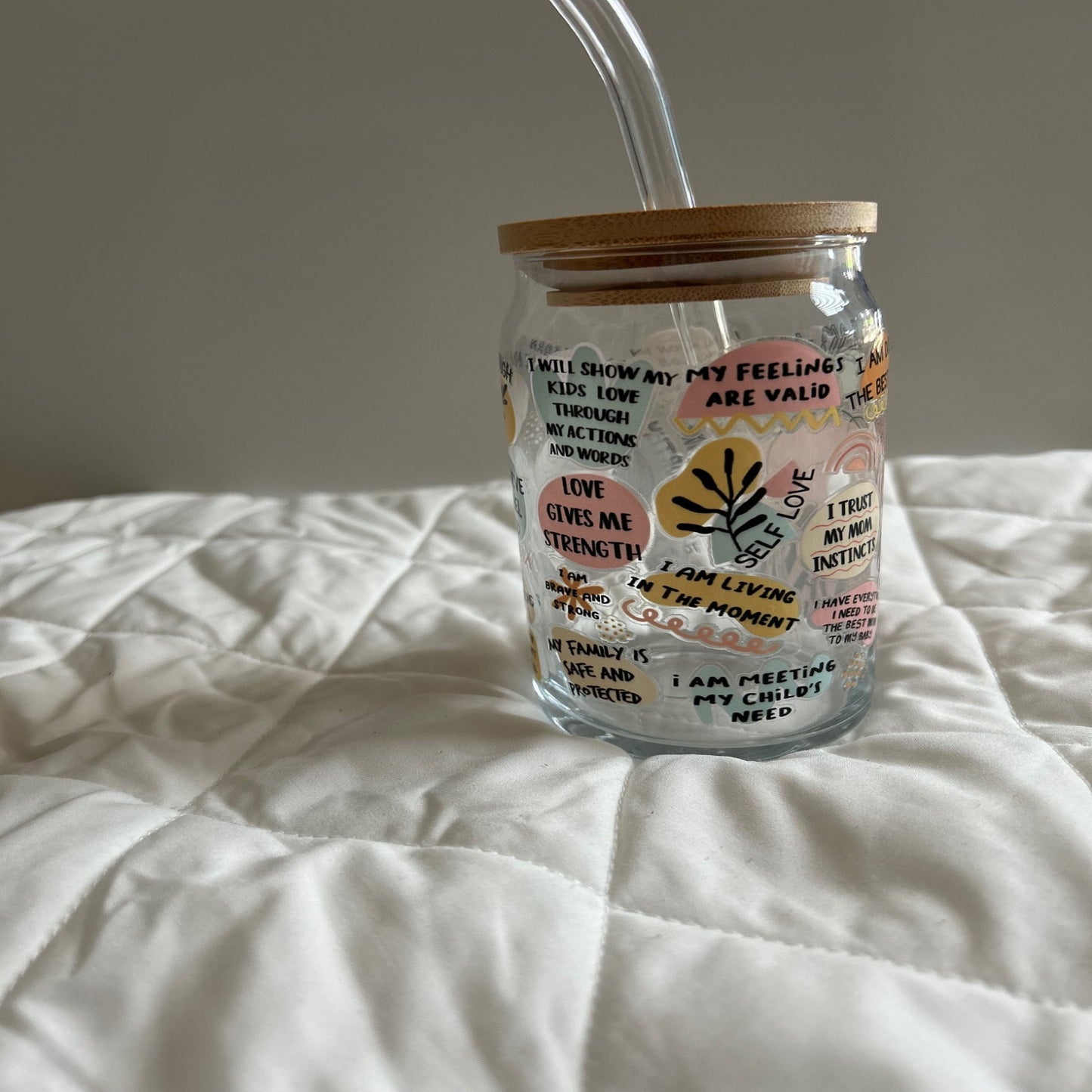 Mom Daily Affirmations Beer Glass