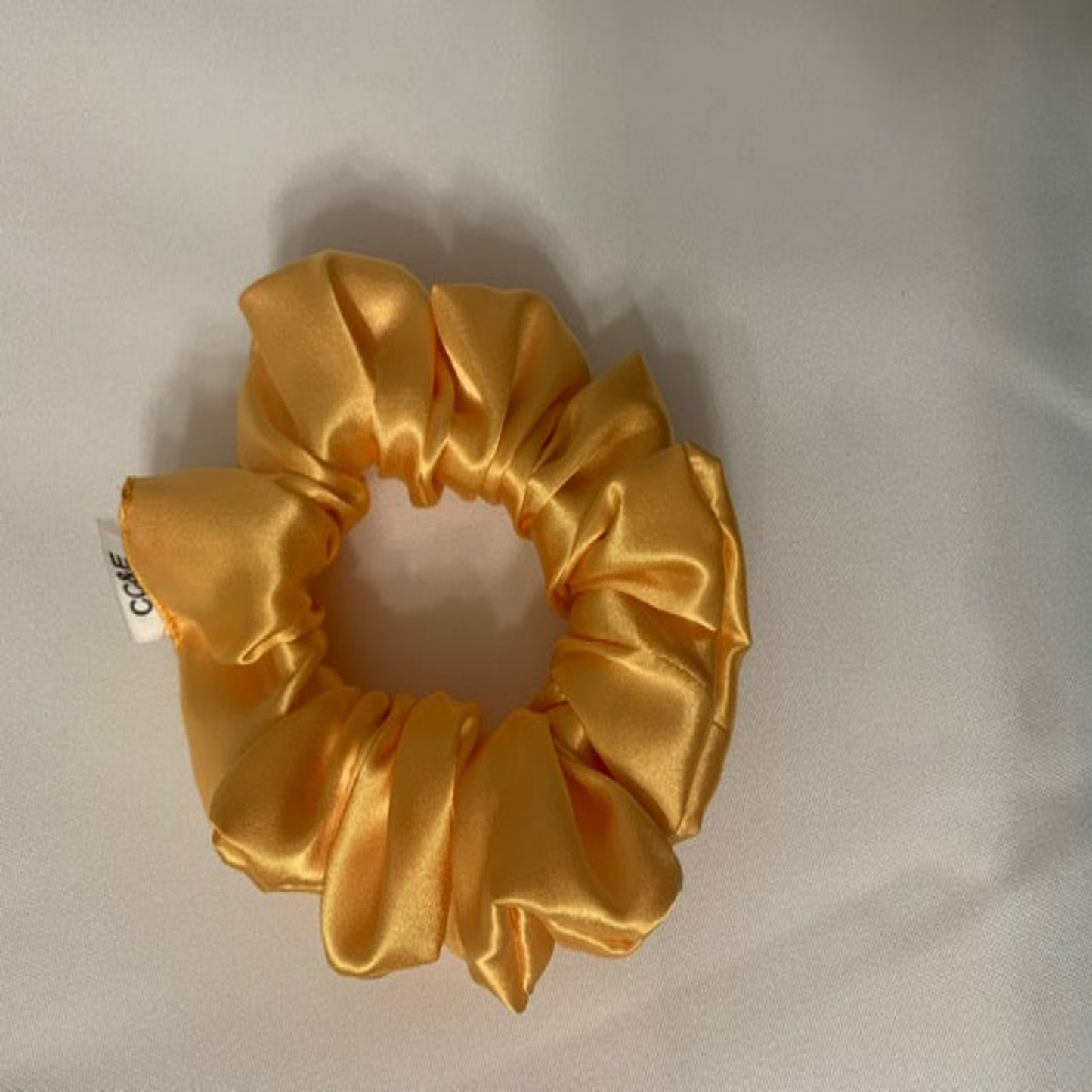 Satin Canary Standard Scrunchies