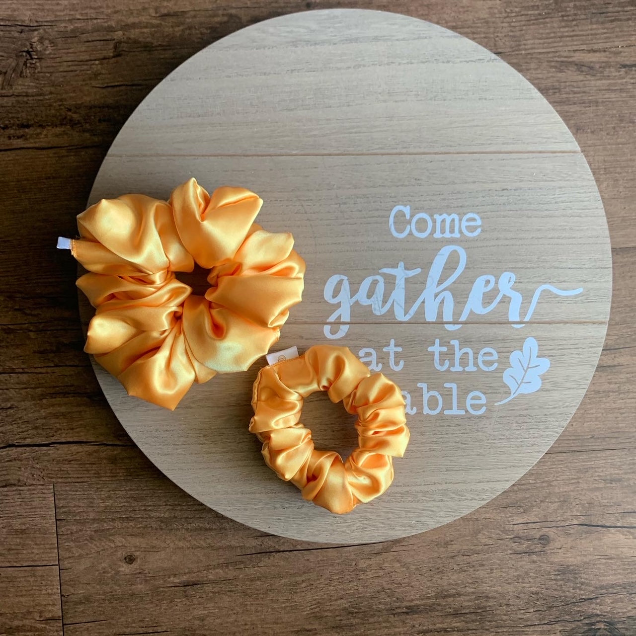 Satin Canary XL Scrunchies