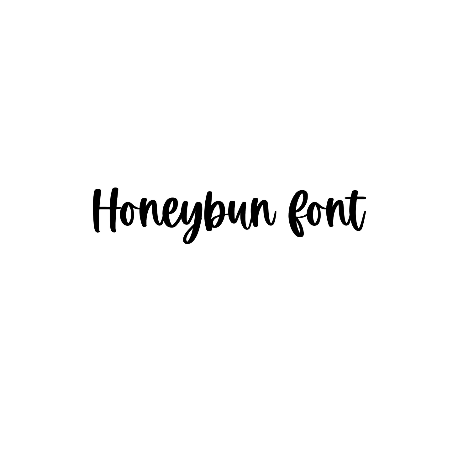 The Honeybun font is used for the names