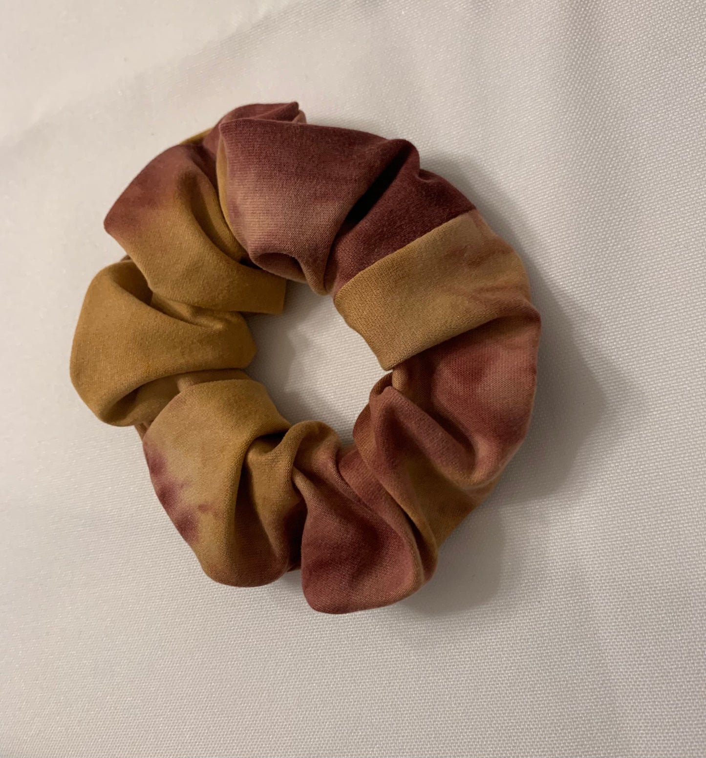 Plum/Tan Tie-Dyed Scrunchies