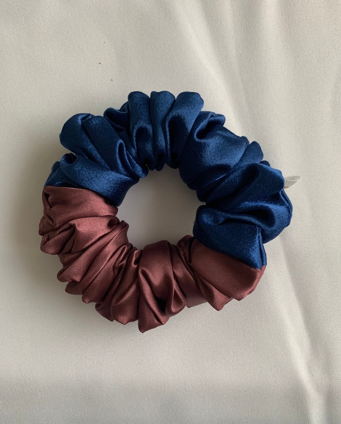 Royal and Mauve Two-Toned Scrunchies