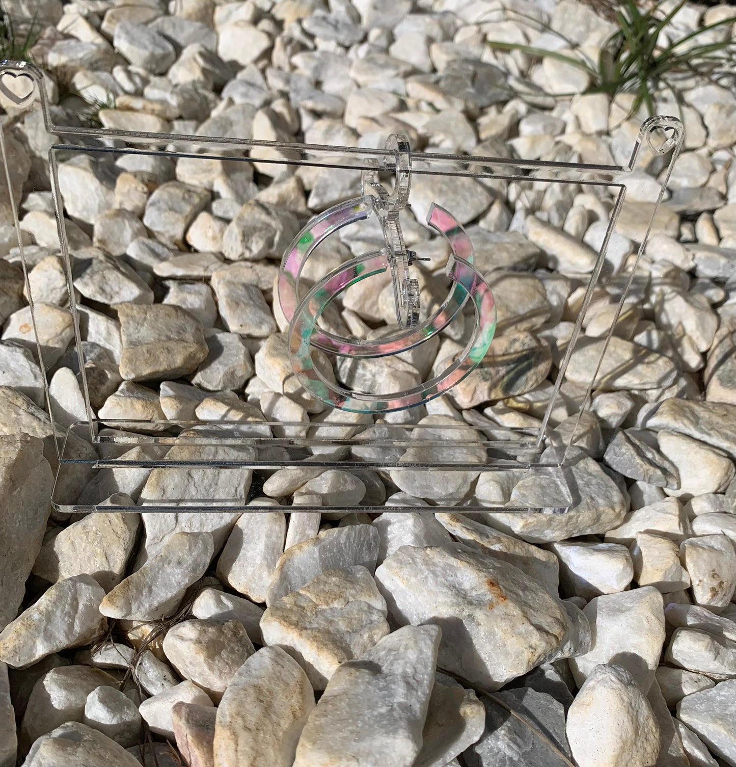Ghosted Iridescent Hoops