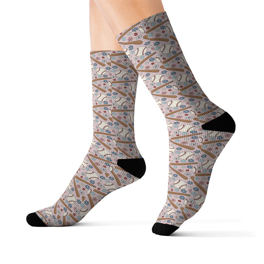 Playful Blooms Sublimation Socks