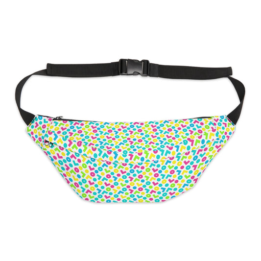 Pink, Yellow, and Blue 80's Inspo Large Fanny Pack