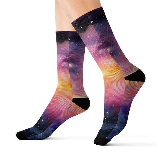 Stardust Galaxy Sublimation Socks