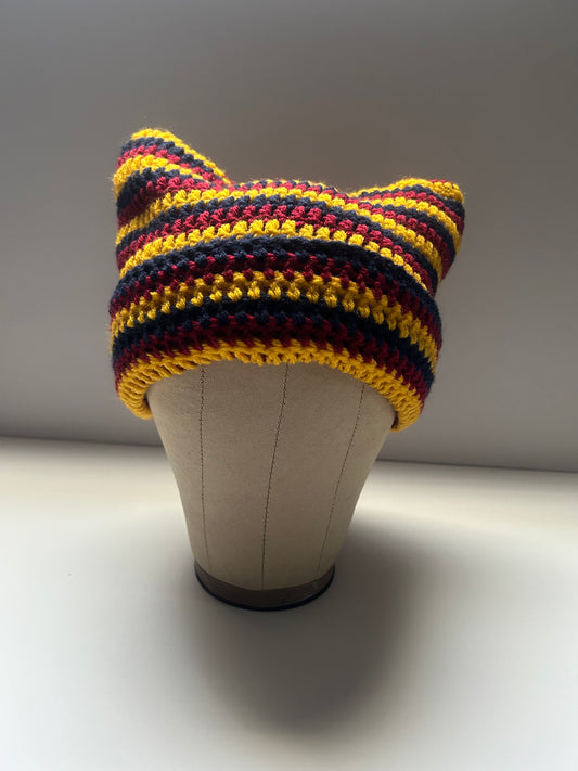 Crochet Cat Beanie- Multicolored 1
