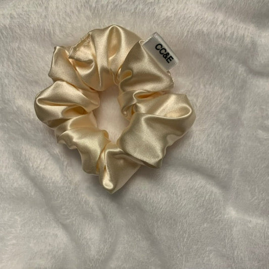 Satin Eggnog Standard Scrunchies