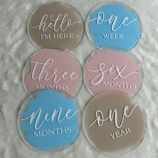 Acrylic Baby Milestones Markers (set 15)