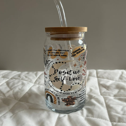Positive Self Love Beer Glass