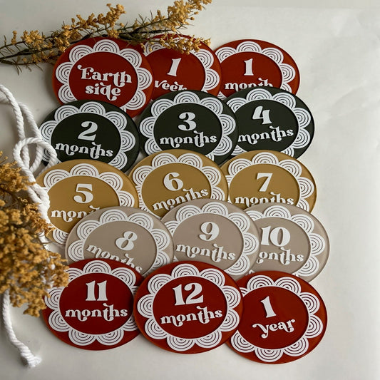 Bohemian Baby Milestone Markers