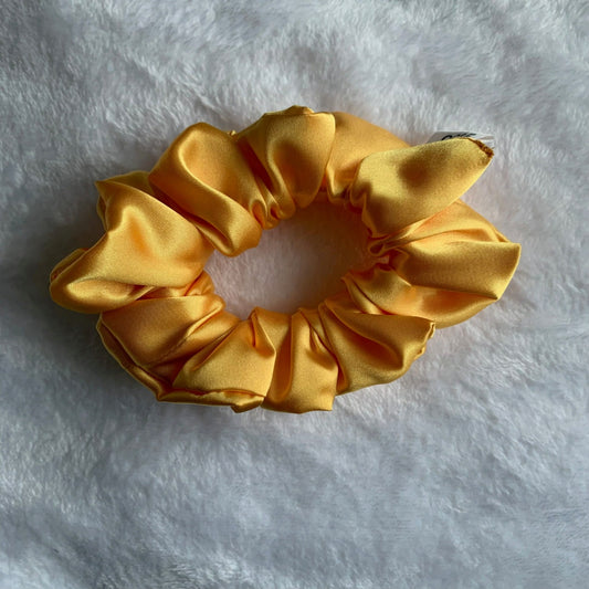 Satin Canary Standard Scrunchies
