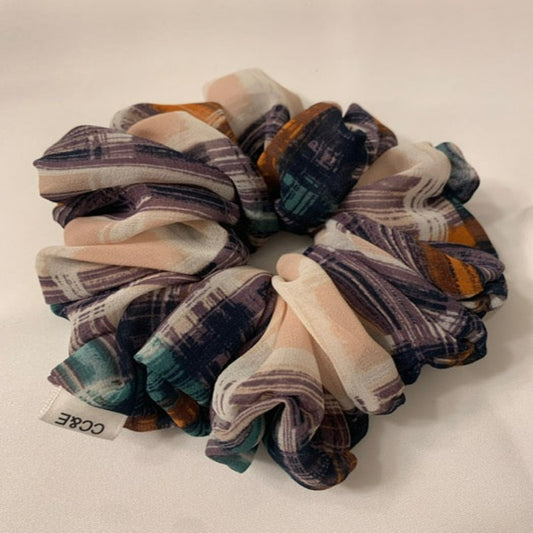 XL plaid Muti Colored Scrunchies