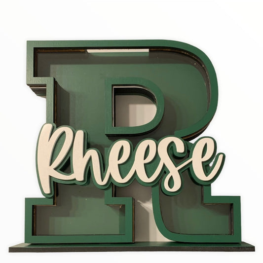 Custom Letter Bank 1 Color Option